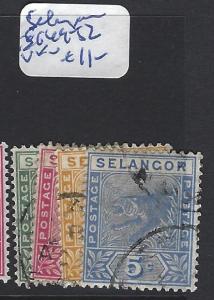 MALAYA  SELANGOR   (PP2507B) 1C-5C    TIGER   SG  49-52    VFU