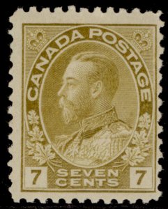 CANADA GV SG207, 7c pale sage-green, NH MINT. Cat £275.