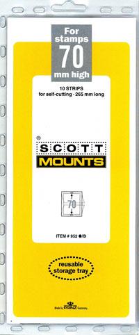 Scott Mounts Black 70mm STRIP 265mm, (Pgk. 10)(00952B)