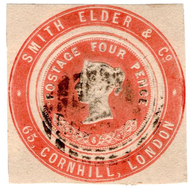 (I.B) QV Postal : Newspaper Wrapper - Smith Elder & Co 4d (Advertising Ring)