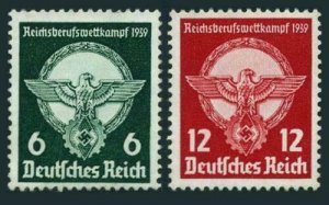 Germany 490-491,MNH.Michel 689-690. Young Workers Competitions,1939. 