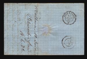 France 1863 Letter Cover / Mulhouse CDS - Z15713