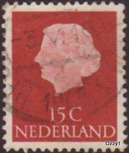 Netherlands 1953 Sc#346 SG#777 15c Red Queen Juliana Used