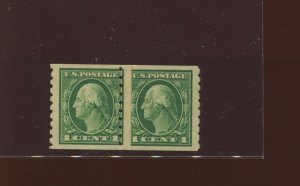 412 Washington Mint Coil Paste Up Pair with  PLATE Number 6812  (Stock 412-A3)