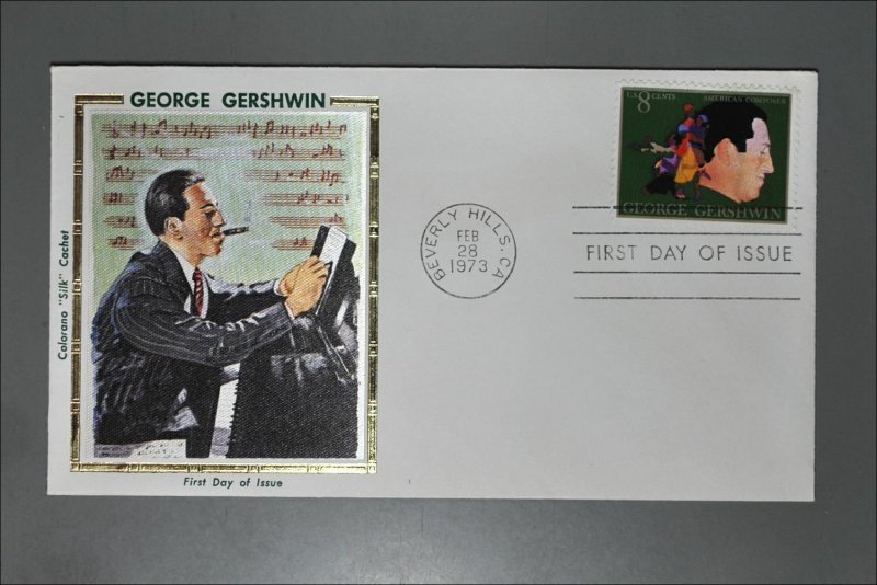 #1484 FDC 8¢ George Gershwin Colonial Cachet