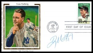 1989 Lou Gehrig The Iron Horse Sc 2417 Colorano FDC signed Doug Konieczny (1Q