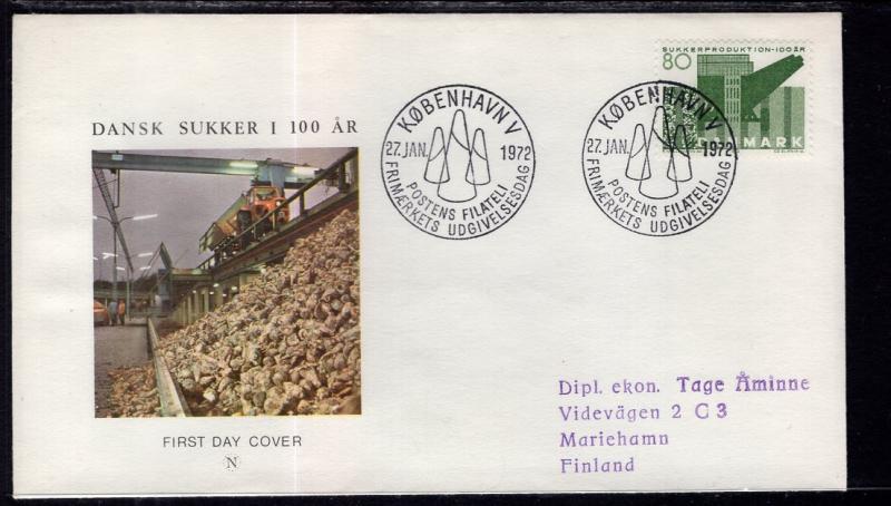 Denmark 487 Typed FDC