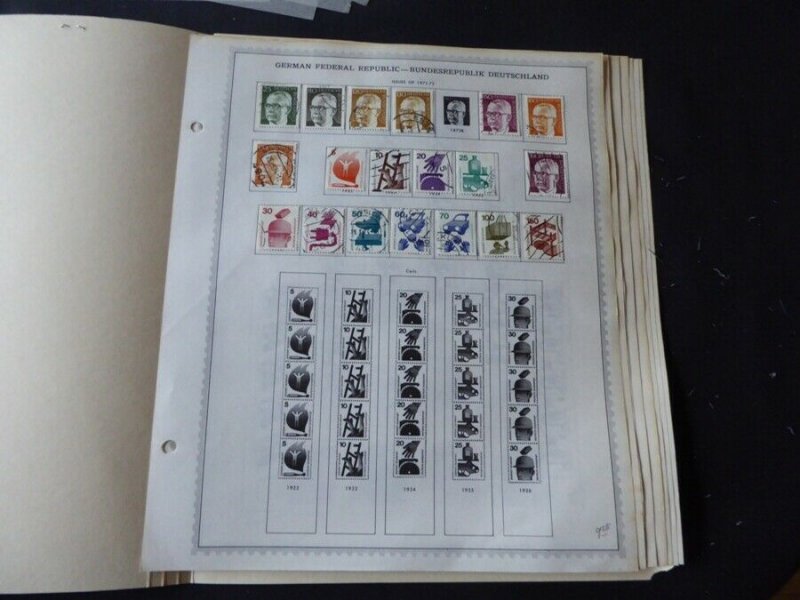 Germany 1971-1980 Stamp Collection on Album Pages