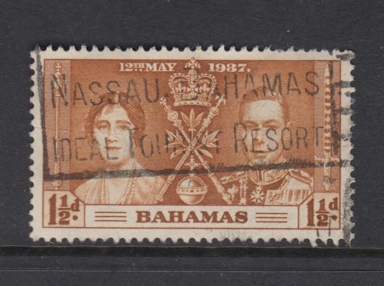 Bahamas -Scott 98 - Coronation - 1937 - Used - Single 1.1/2d Stamp