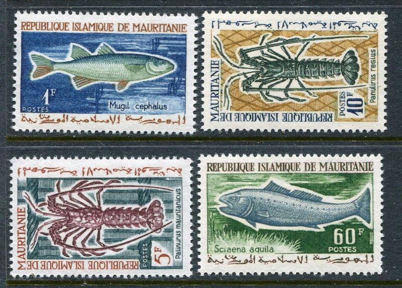 Mauritania 177-180, MNH, 1964 Marine Life. x29480