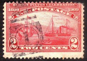 1909, US 2c, Hudson-Fulton, Used, Sc 372