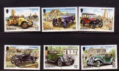 Jersey Sc 471-76 1989 Classic Cars stamp set mint NH