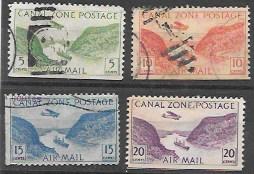 Canal Zone #C7, C9-11 used Airmail