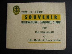 Canada boy scouts 1958 Jamboree bank nova scotia souvenir booklet (stamp trimmed