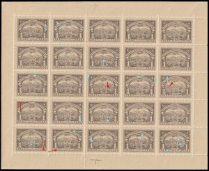 ✔️ COLOMBIA SCADTA 1923 SC. C47 ** MNH FULL SHEET & LISTED PLATEFLAWS  - RARE !