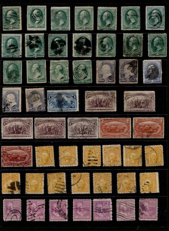 United States #Hanger Page of 52 Early Used CV$60.00 - Unchecked