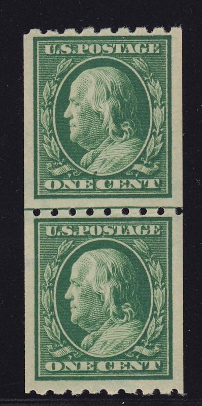 390 Line pair VF+ original gum never hinged with nice color cv $ 75 ! see pic !