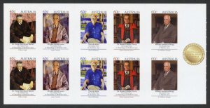 Australia SG3832b 2012 Noble Prize Winners Self Adhesive Booklet Pane U/M