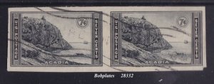 BOBPLATES US #762 Acadia Horizontal Pair Postally Used  VF NH