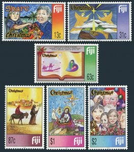 Fiji 867-872,MNH.Michel 898-903. Christmas 1999.Gifts,Angels,Animals.