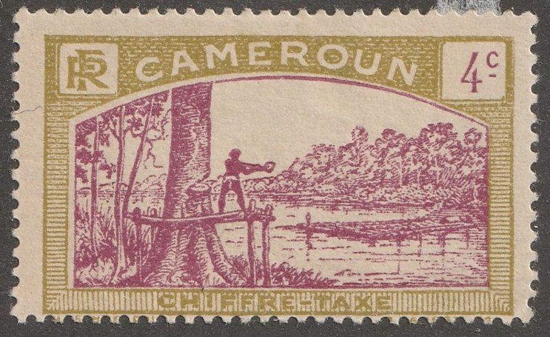 Cameroun, stamp, Scott#J2, mint, hinged,  4 cents, postage due