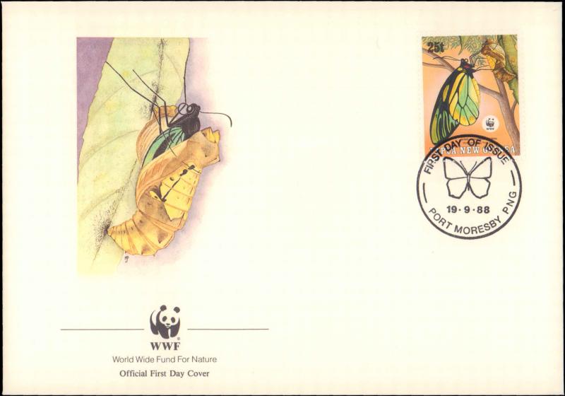 Papua New Guinea, Worldwide First Day Cover, Butterflies