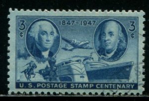 947 US 3c Postage Stamp Centenary, used