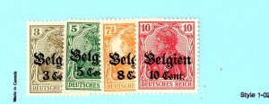 Belgium, Scott #N11-14, Unused, Hinged