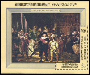 Quaiti State Michel Block 20A, MNH, Rembrandt Painting souvenir sheet