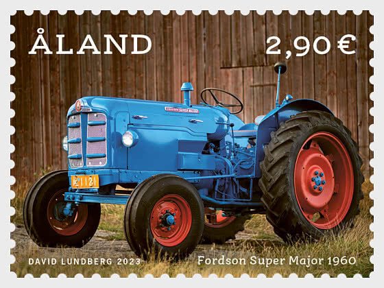 Stamps of Aland Islands ( Pre order) 2023. - Veteran Tractors. - 1960 Fordson. S