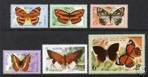 Laos 386-91 MNH - Butterflies