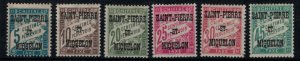St. Pierre & Miquelon 1925 SG D135-D140 Postage Dues Partial Set - MH