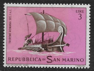 San Marino #542 3l Ancient Ships - Roman Galley ~ MNH