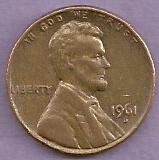 1961 D Lincoln Memorial Cent #280