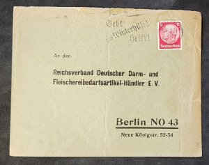 WW2 WWII Nazi Germany Third Reich cover envelope Hindenburg REICHSVERBAND 1934