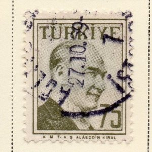 Turkey 1957 Early Issue Fine Used 75k. 093081