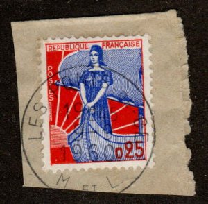 France  #942, Used, Postmark LES PONTS DE CÉ, M. et L., 9-9-1960