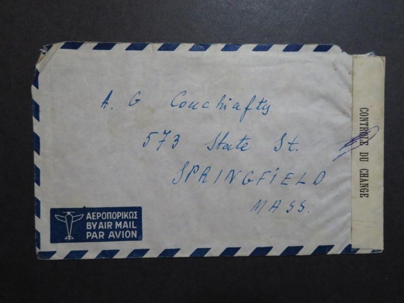 Greece 1948 Censor Airmail Cover to USA - Z8631