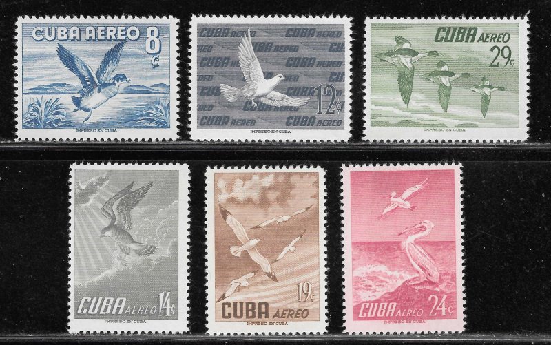 Cuba Scott C136-41 Unused LHOG - 1956 Birds Issue Short Set - SCV $25.75