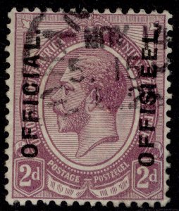 SOUTH AFRICA GV SG O1, 2d purple, FINE USED.