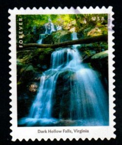 SC# 5800h - (66c) - Waterfalls Dark Hallow, VA - 8 of 12 Used Single Off paper