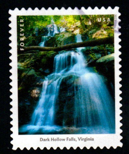 SC# 5800h - (66c) - Waterfalls Dark Hallow, VA - 8 of 12 Used Single Off paper