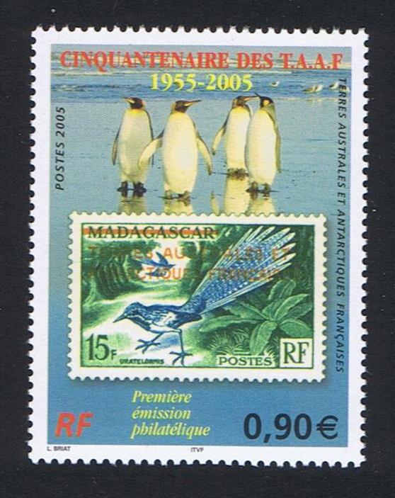 FSAT TAAF Birds Penguins 50th anniversary of TAAF/FSAT 1v SG#557 SC#569 CV£7.5