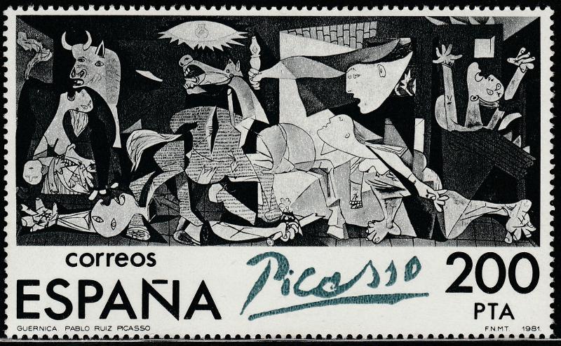 SPAIN 2252 SINGLE, CENTENARY OF THE BIRTH OF PICASSO, GUERNICA 1981, MNH VF. (1)