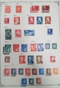 NORWAY Collection 1855-1965 on homemade pages, Mint & Used, Scott $4,523.00