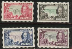 Southern Rhodesia Scott 33-36 MNH**  1935 silver jubilee set CV$42.50