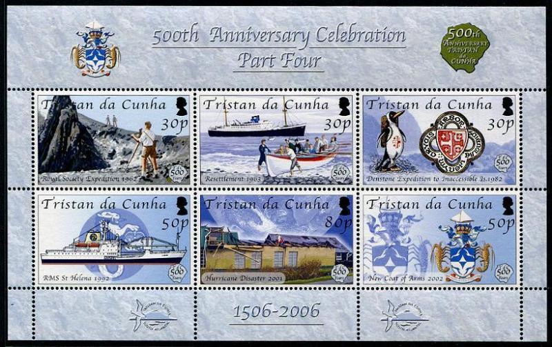 TRISTAN DA CUNHA Sc.# 790 Tristan Discovery Part 4 Stamp