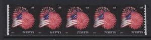 4854 Star Spangled Banner Strip MNH