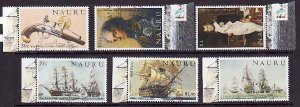 Nauru-Sc#523-8- id8-used set-Ships-Trafalgar-Nelson-2005-