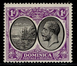 DOMINICA GV SG72, 1d black & bright violet, M MINT.